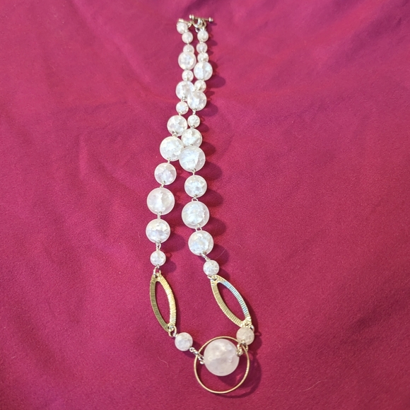 Crackle Quartz Necklace White Crystals Natural Protection Silver Handmade Art - Picture 3 of 9